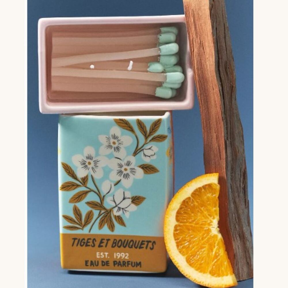 Anthropologie Matchbox Fresh Cotton Blossom & Neroli Ceramic Candle NIB - Picture 2 of 5